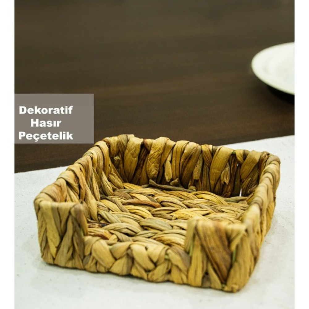 YUNUSOĞLU HOME Hasır Peçetelik 18X18 cm Sepet Fiyatı