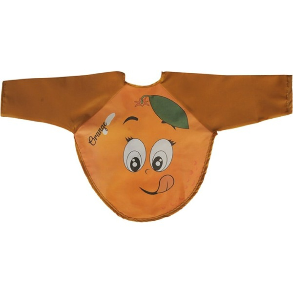 Yunusoğlu Home Portakal Desenli Kollu Bebek Mama Önlüğü 6-24 Ay Arası Kullanım - 0 - 1 Yaş - Turuncu Mama Önlüğü Fiyatı