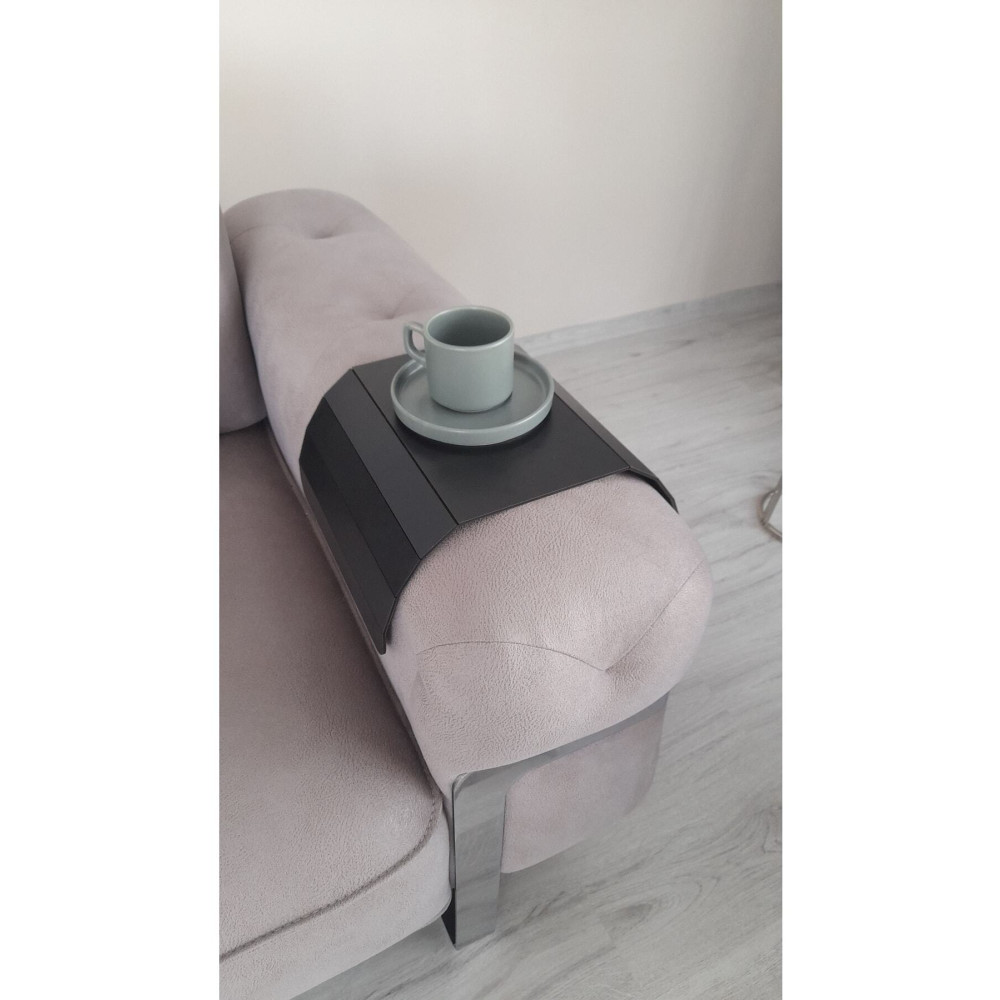 YUNUSOĞLU HOME Siyah Koltuk Tepsisi Yan Sehpa - Amerikan Servisi Koltuk Kenarı 25x45 Cm Yan Sehpa Fiyatı