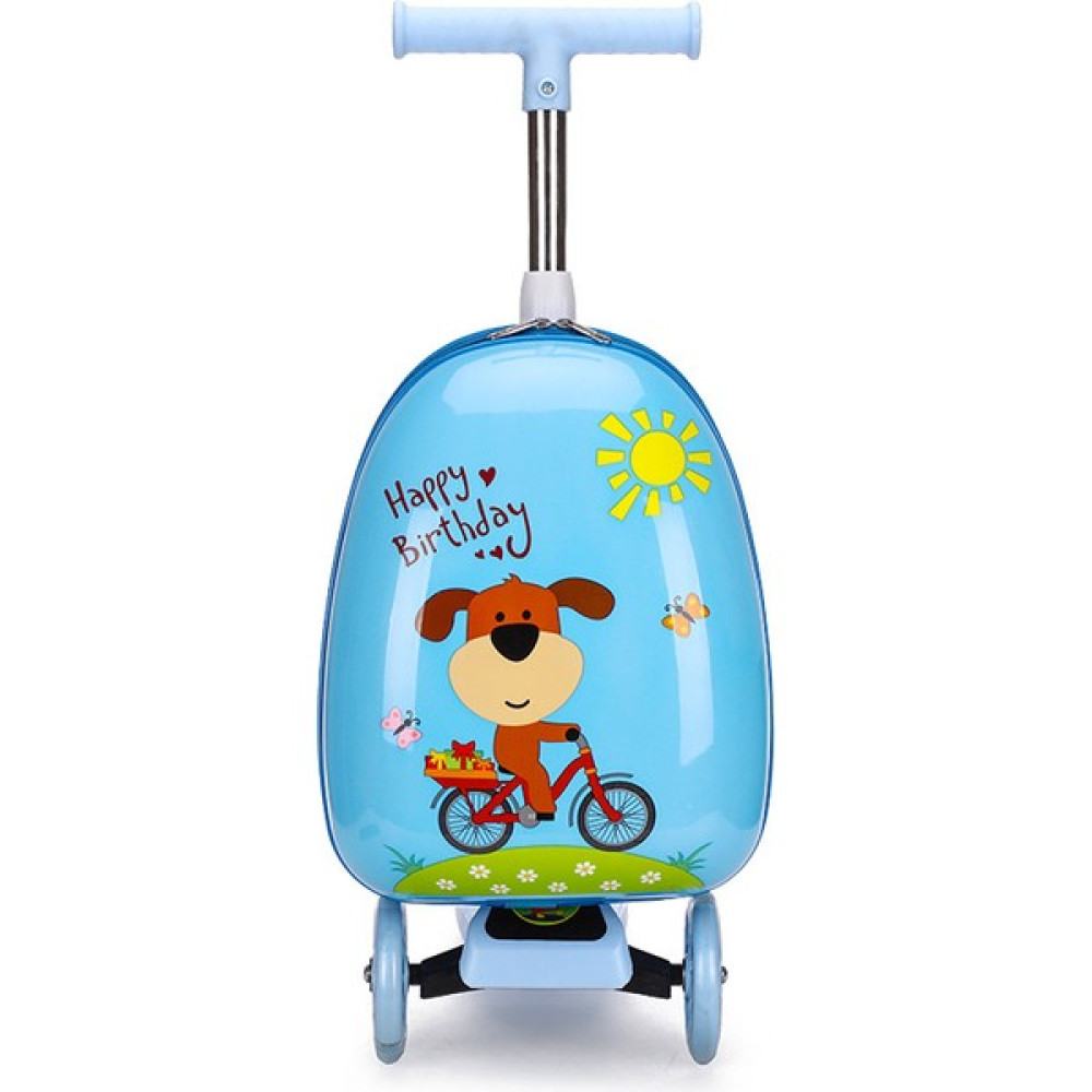 Yunxitrade Çocuk Kaykay Tekerlekli Çanta Bavul 15 Inç Okul Çantası Evrensel Tekerlekli Biniş Çantası Scooter (Yurt Dışından) - Beyaz - Mavi Okul Çantası Fiyatı