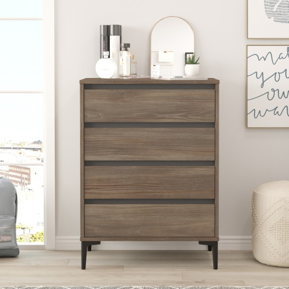 Yurudesign Aristo Şifonyer 4 Çekmeceli 98CM Kahve-Antrasit Ar7-Ca Şifonyer Fiyatı