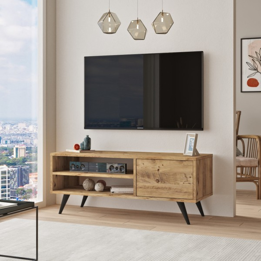 Yurudesign Cloud Tv Ünitesi Tv Sehpası Ahşap Ayaklı 110CM Çam Cd1-A Tv Ünitesi / Sehpası Fiyatı