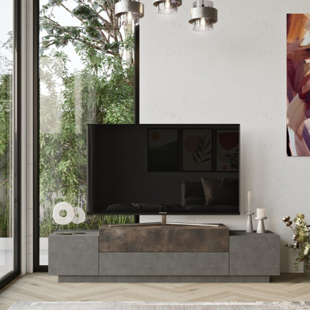 Yurudesign Floyd Tv Ünitesi Tv Sehpası 160CM Beton-Bronz Fd1-Gp Tv Ünitesi / Sehpası Fiyatı