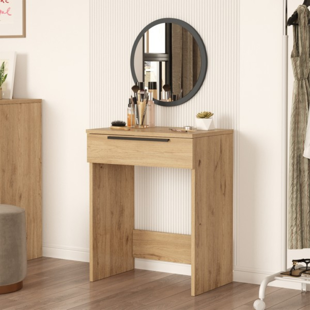 Yurudesign Lorel Makyaj Masası Çekmeceli 45CM Ayna Sepet Ll5-S - Kahverengi Dresuar / Makyaj Masası Fiyatı