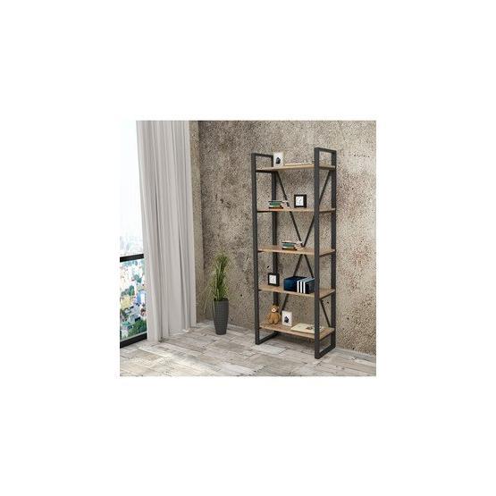 Yurudesign ML1 5 Raflı Iron Metal Kitaplık Kitaplık Fiyatı