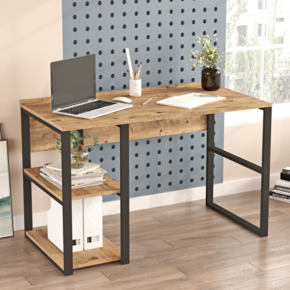 Yurudesign ML8 Iron Metal Çalışma Masası Kitaplıklı Kitaplık Fiyatı