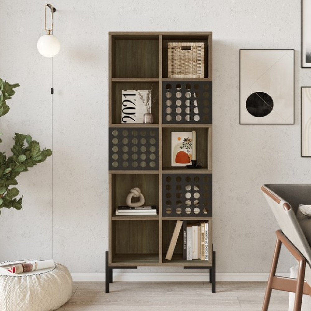 Yurudesign Neo Kitaplık Metal Ayaklı Lazer Kesim Ne3-Cu Kitaplık Fiyatı