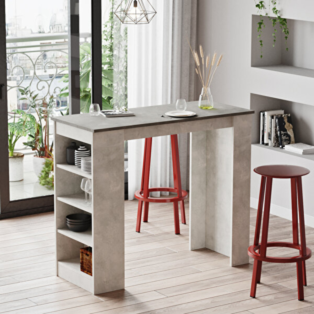 Yurudesign Style Bar Masası Mutfak Yemek Masası Beton-Taş St1-Gt Yemek & Mutfak Masası Fiyatı