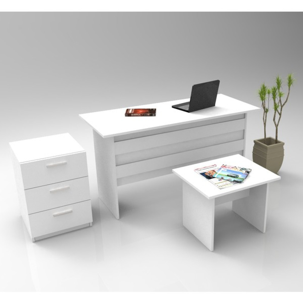 Yurudesign Vario ABC Ofis Büro Masa Takımı 3 Renk - Beyaz Ofis Çalışma Masası Fiyatı