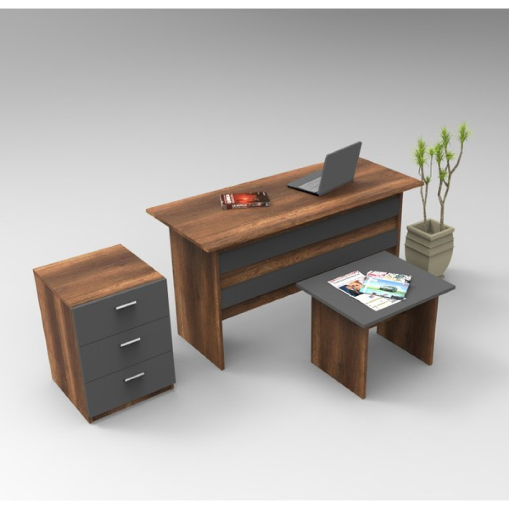 Yurudesign Vario ABC Ofis Büro Masa Takımı Barok-Antrasit - Ceviz - Siyah Oto Boyaları Fiyatı