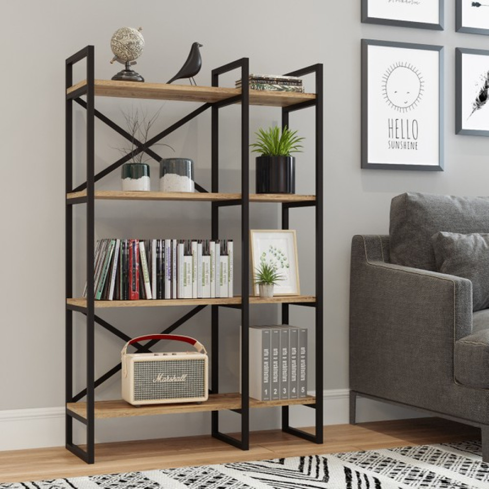 Yurudesign Voyage Metal Kitaplık 4 Raflı 2 Bölme 138CM Vg2-A Kitaplık Fiyatı