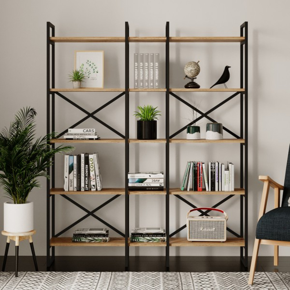 Yurudesign Voyage Metal Kitaplık 5 Raflı 3 Bölme 175CM Vg5-A Kitaplık Fiyatı