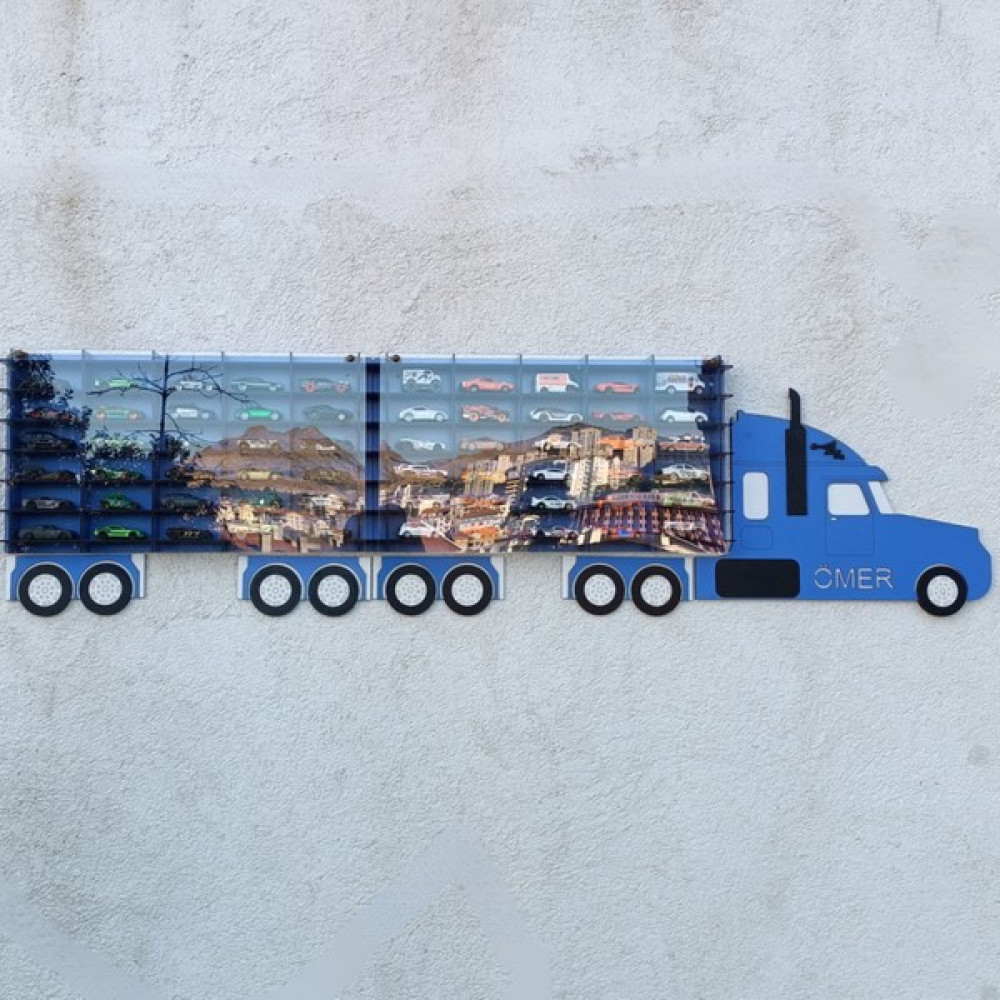 Yusra Design Art 1/64 Hotwheels Matchbox Tır Kafa Oyuncak Hobi Model Araç Duvara Monte Pleksi Kapaklı Araba Rafı Duvar Rafı Fiyatı