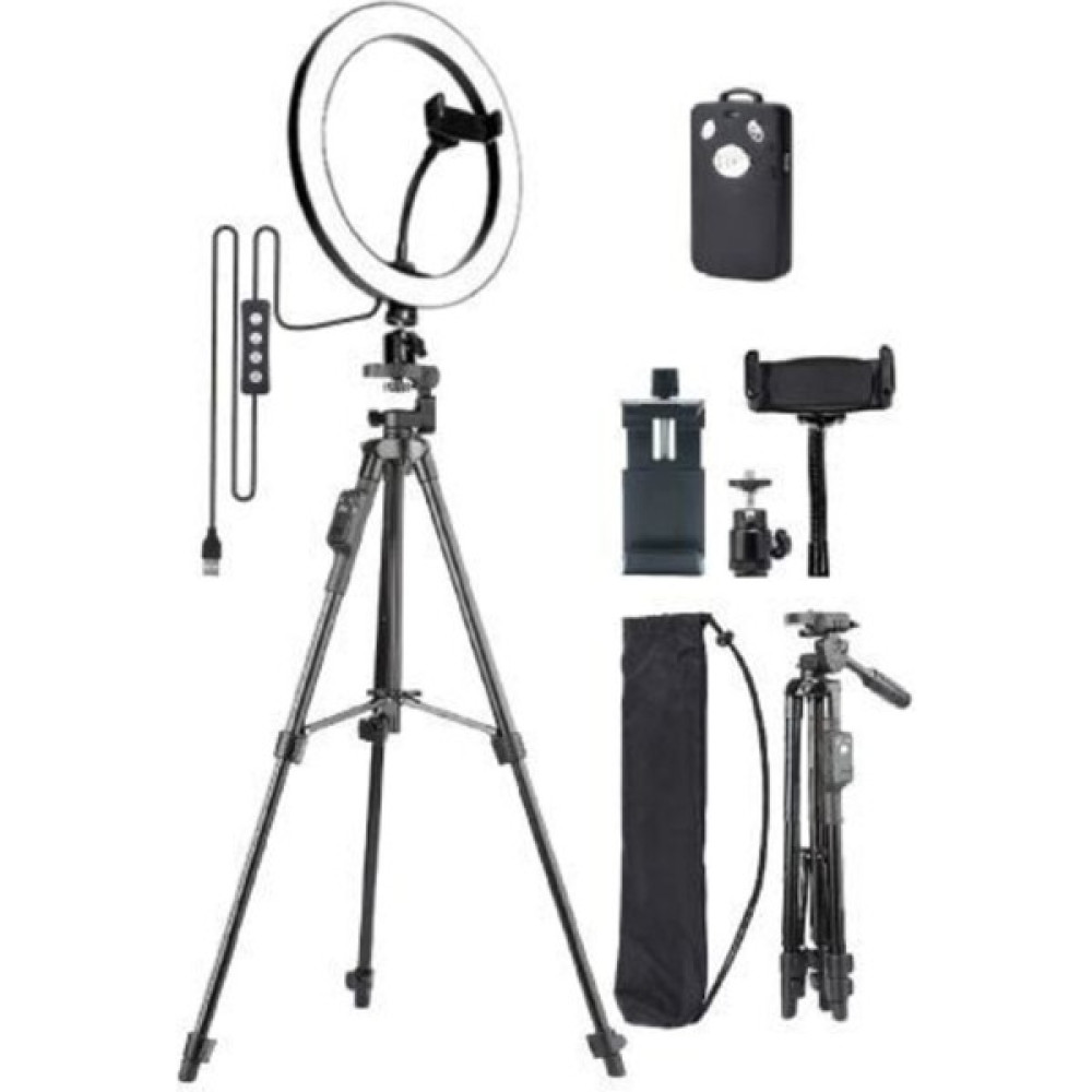 Yussraw Tripodlu Selfie Işığı Ring Light 10 Inç LED Işıklı Halka Bluetooth Kumandalı Video Kamera Aksesuarları Fiyatı
