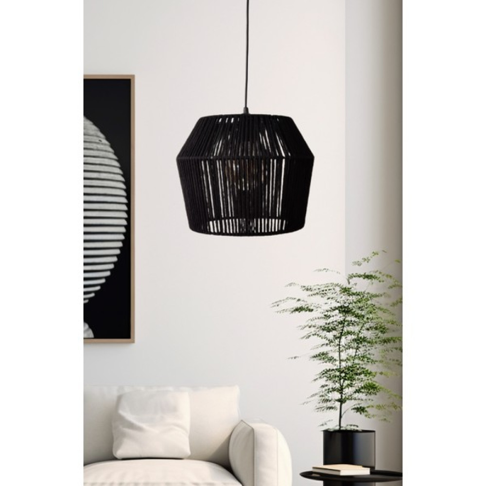 Yutedekor Diamante Negro Avize, Siyah Avize, Bohem Avize, Rustik Avize, Makrome Avize Avize Fiyatı