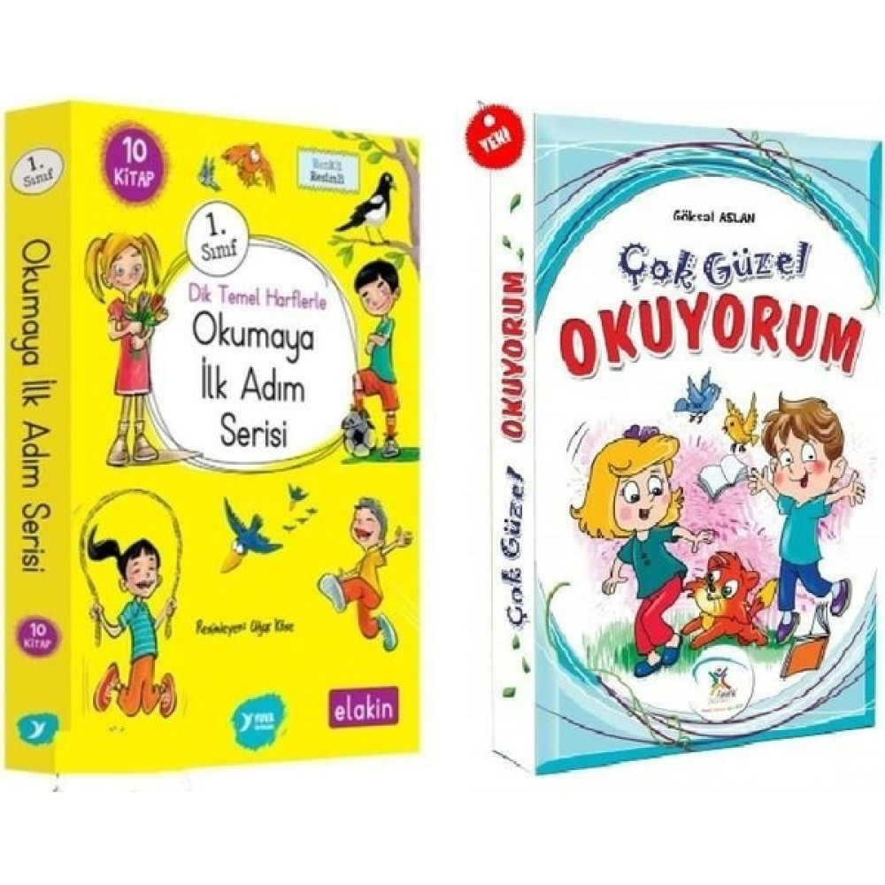 Yuva 1.sınıf Dik Temel Harflerle Okumaya Ilk Adım + Çok Güzel Okuyorum Hikaye Seti 20 Kitap Çocuk Öykü Fiyatı
