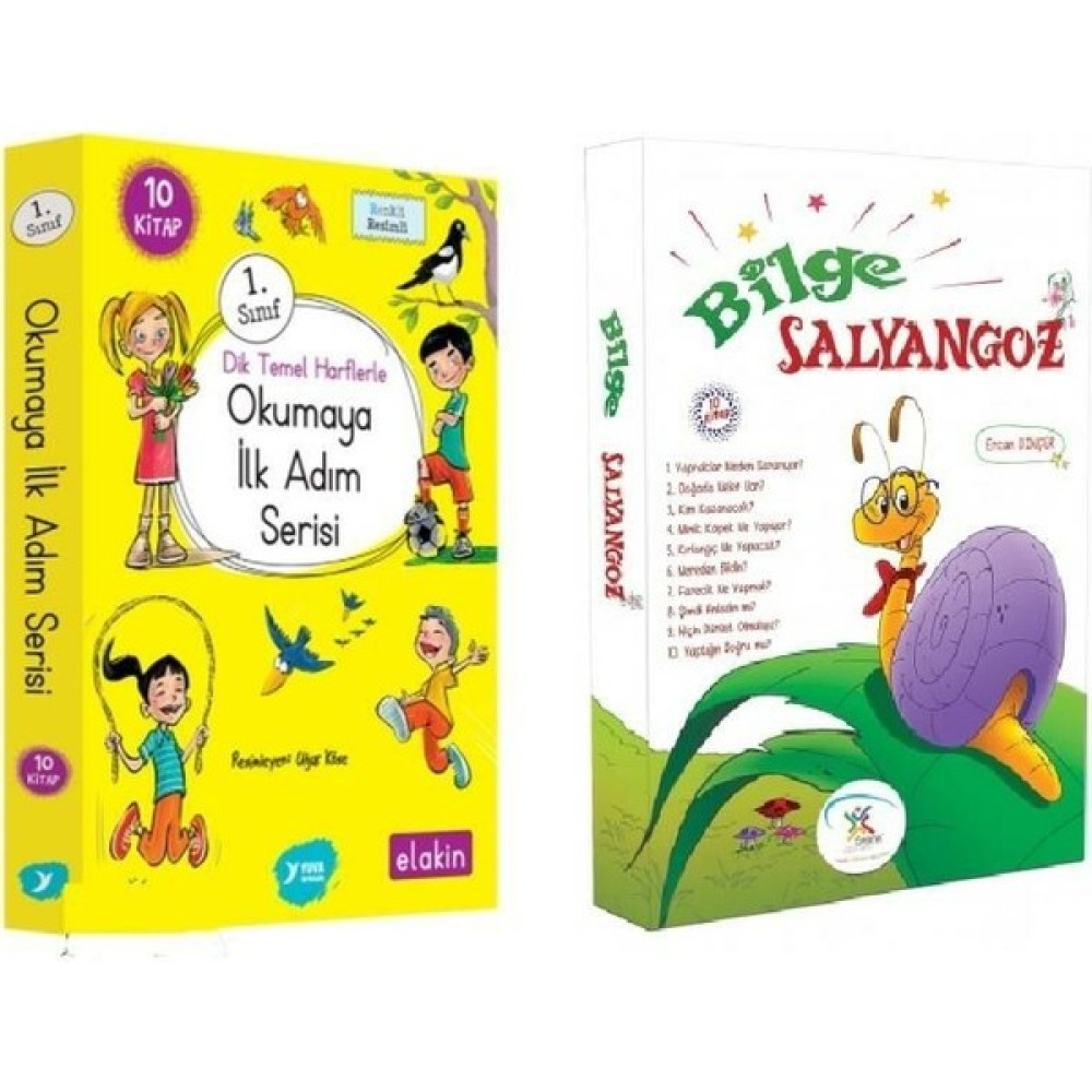 Yuva 1.sınıf Dik Temel Harflerle Okumaya Ilk Adım + Salyangoz Hikaye Seti 20 Kitap Çocuk Öykü Fiyatı