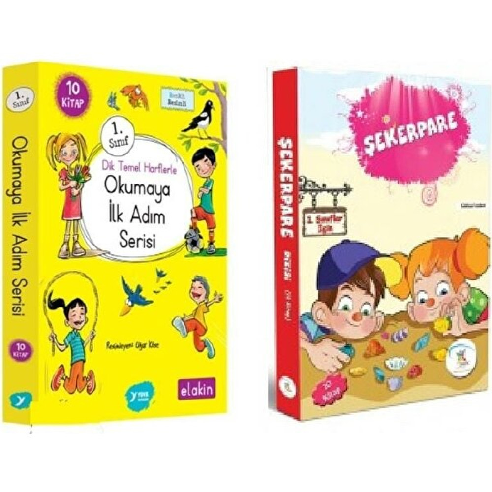 Yuva 1.sınıf Dik Temel Harflerle Okumaya Ilk Adım + Şekerpare Hikaye Seti 20 Kitap Çocuk Öykü Fiyatı