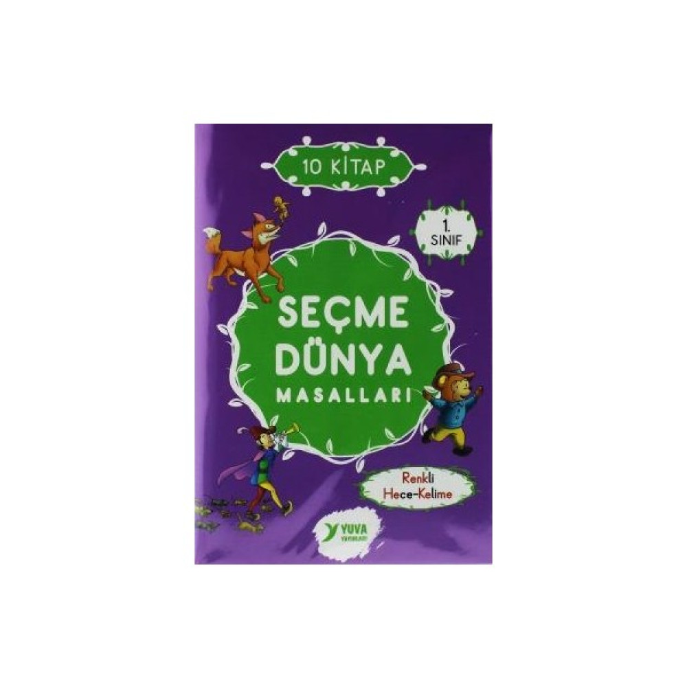 Yuva Yayınları 1.sınıf Seçme Dünya Masalları ( 10 Kitap Renkli Heceli ) Tüm Dersler Fiyatı