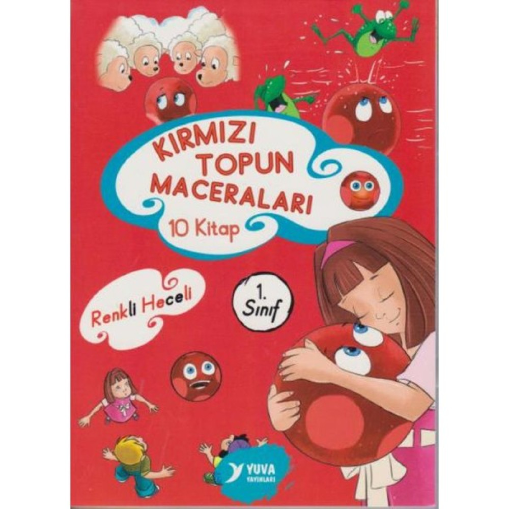 Yuva Yayınları Kırmızı Topun Maceraları 5 Heceli 5 Düz 1.Sınıf 10 Kitap Çocuk Öykü Fiyatı
