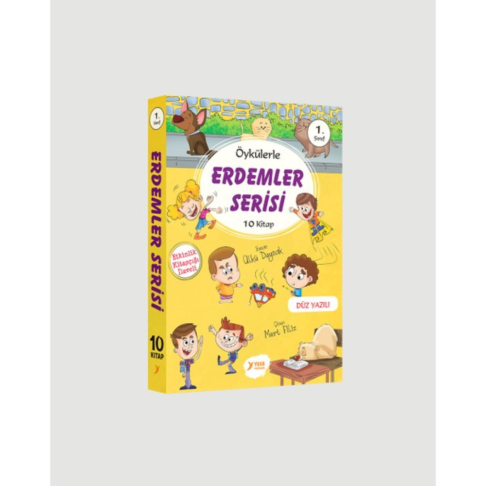 Yuva Yayınları Öykülerle Erdemler Serisi Düz Yazılı 1.Sınıf 10 Kitap Çocuk Öykü Fiyatı