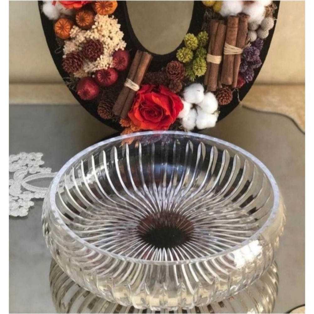 Yuvarlak Kesme Kristal Sunumluk 22 Cm - 1 Adet Oto Boyaları Fiyatı