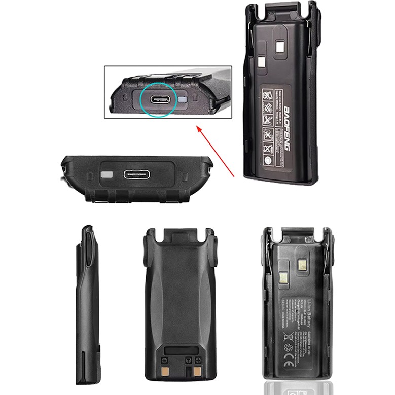 Yuwa Baofeng Uv-82 Batarya Pil Type-C Girişli Kolay Şarj Uv-82 UV82 Telsiz Pil Batarya Battery - Tekli Paket Bilgisayar Çevirici ve Adaptörü Fiyatı