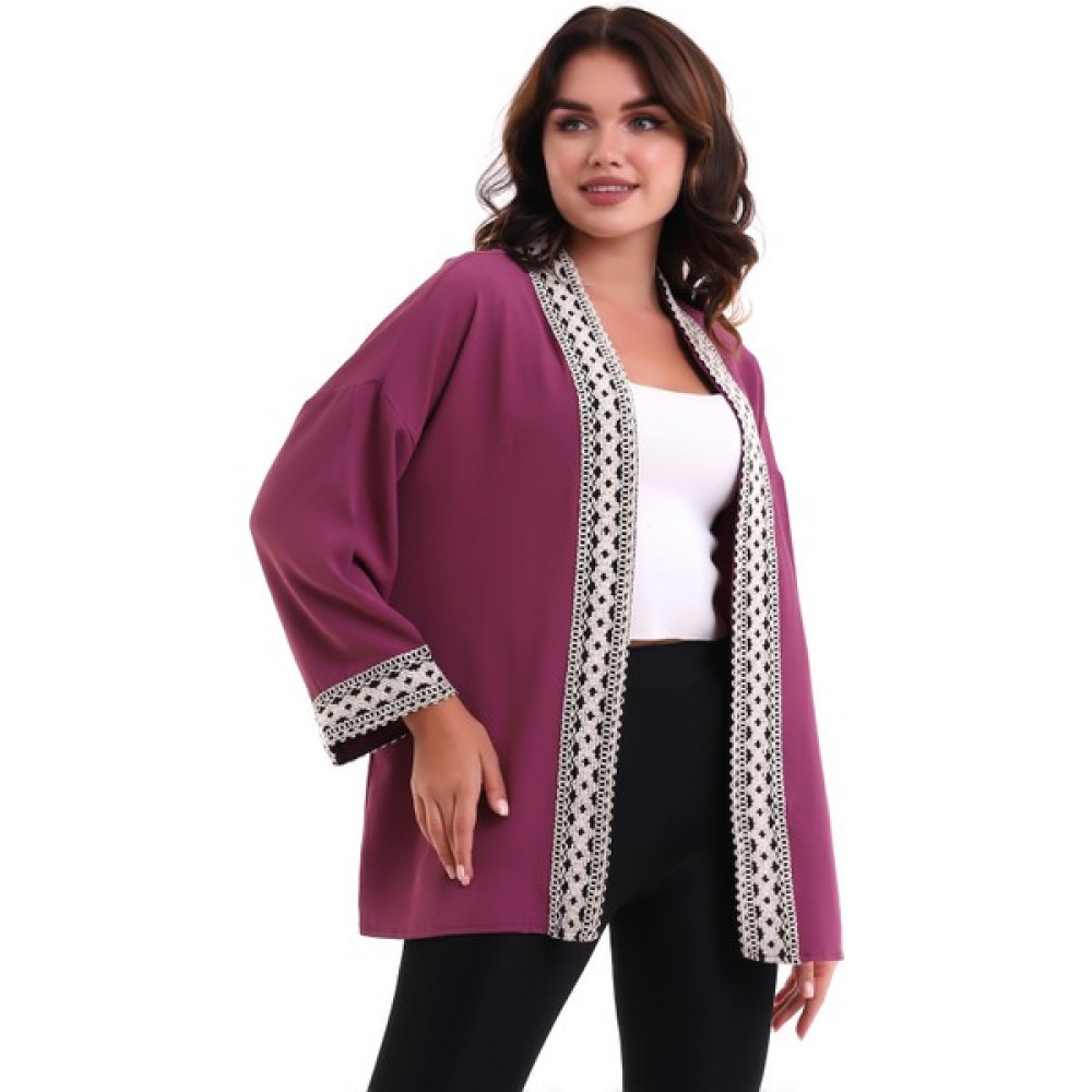 Yüzde Dört Kadın Nakışlı Örme Kimono Kadın Giyim Fiyatı