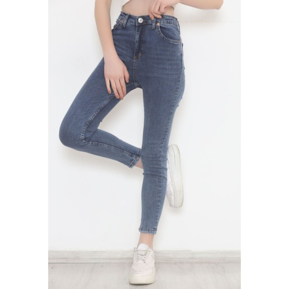 Yüzde Yüz Dar Paça Kot Pantolon Buzmavi5 - 11918.1431. Bayan Jeans / Kot Pantolon Fiyatı