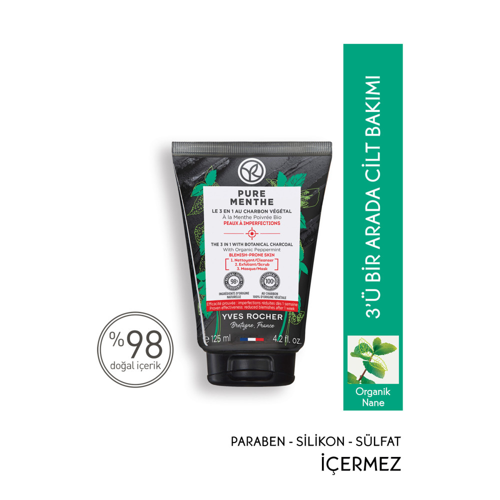 Yves Rocher Akneye Eğilimli Ciltler Için Pure Menthe Peeling Etkili Prebiyotik Yüz Yıkama Jeli-125 Gr-42885 Cilt Temizleme ve Peeling Fiyatı