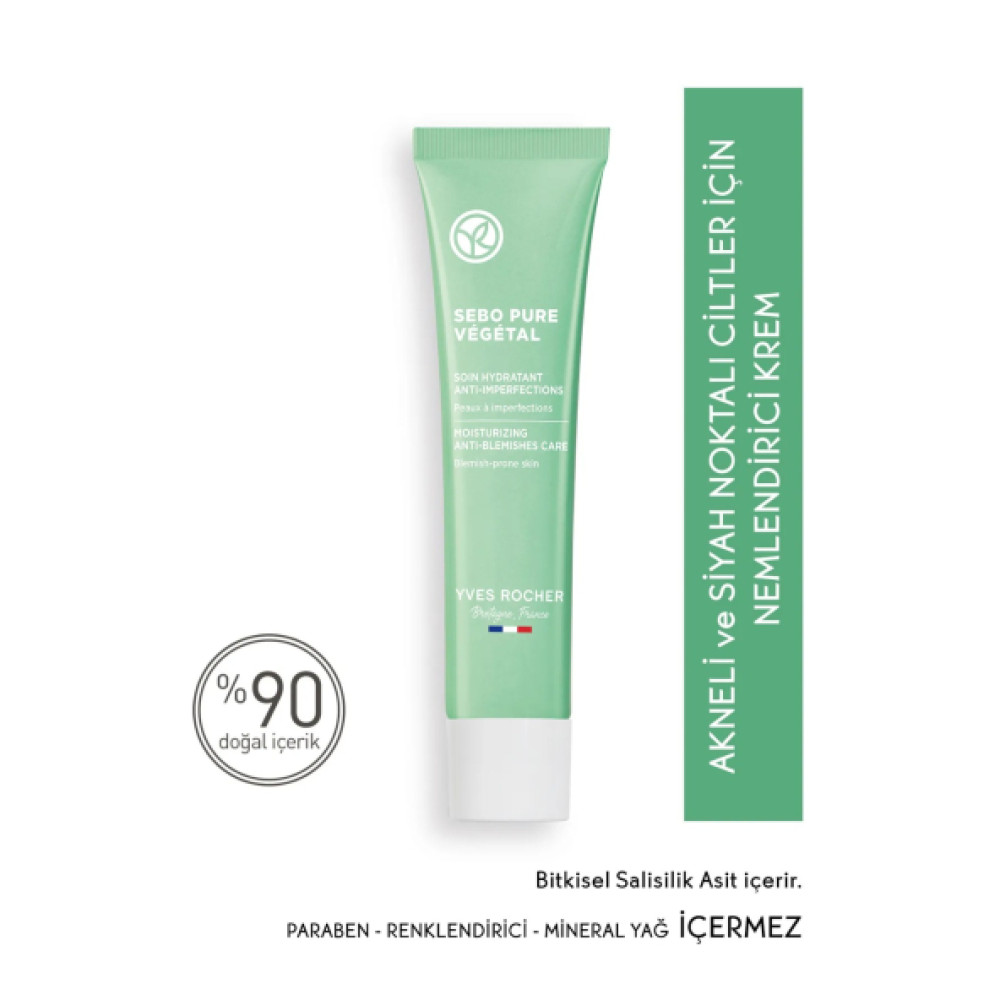 Yves Rocher Akneye Egilimli Ciltler Icin Sebo Pure Vegetal Jel Krem Akne ve Sivilce Bakımı Fiyatı