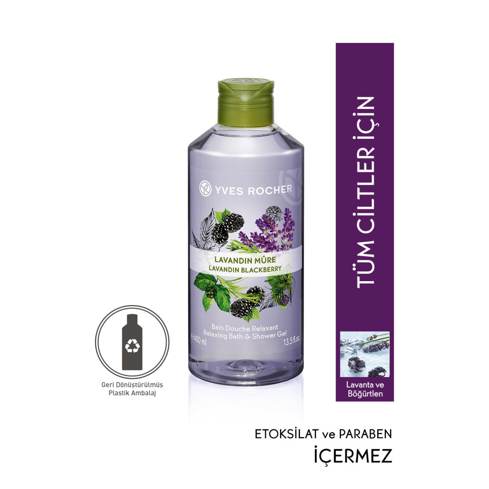 Yves Rocher Duş Jeli - Lavanta Böğürtlen - 400ml Duş Jelleri ve Banyo Köpükleri Fiyatı