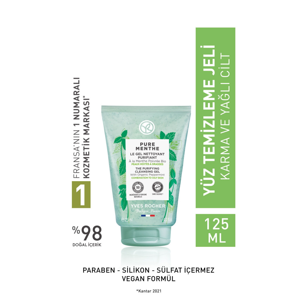 Yves Rocher Karma Ve Yağlı Ciltler Için Pure Menthe Prebiyotik Yüz Yıkama Jeli-125 ml Cilt Temizleme ve Peeling Fiyatı