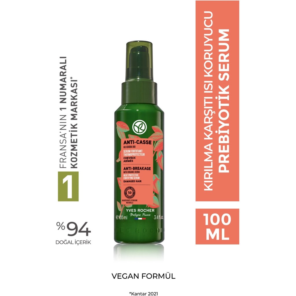 Yves Rocher Kırılma Karşıtı Isı Koruyucu Prebiyotik Serum - Yıpranmış Saçlar / Reparation -Vegan -100ml Saç Bakım Maskeleri & Serumlar & Spreyler Fiyatı