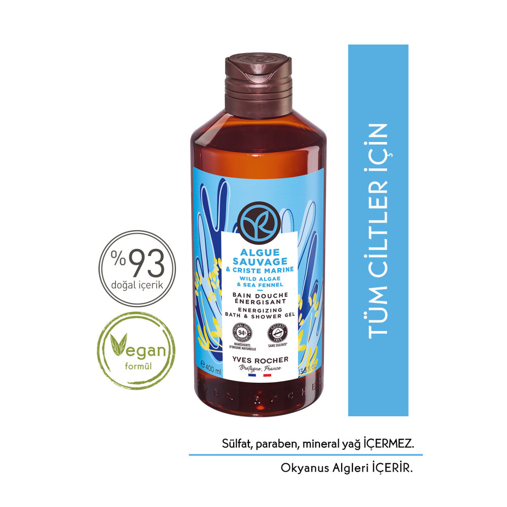 Yves Rocher Nemlendirici Duş Jeli - Serinletici Okyanus Esintisi - 400ml- Duş Jelleri ve Banyo Köpükleri Fiyatı