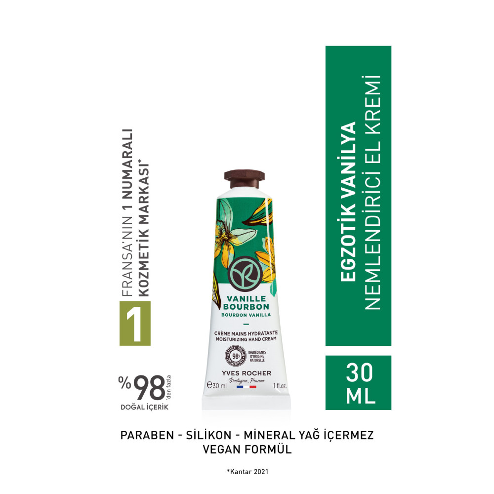 Yves Rocher Nemlendirici El Kremi- Egzotik Vanilya- 30ml El Bakımı Fiyatı