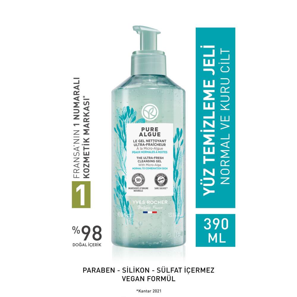Yves Rocher Normal Ve Kuru Ciltler Için Pure Algue Prebiyotik Yüz Yıkama Jeli-390ml Cilt Temizleme ve Peeling Fiyatı