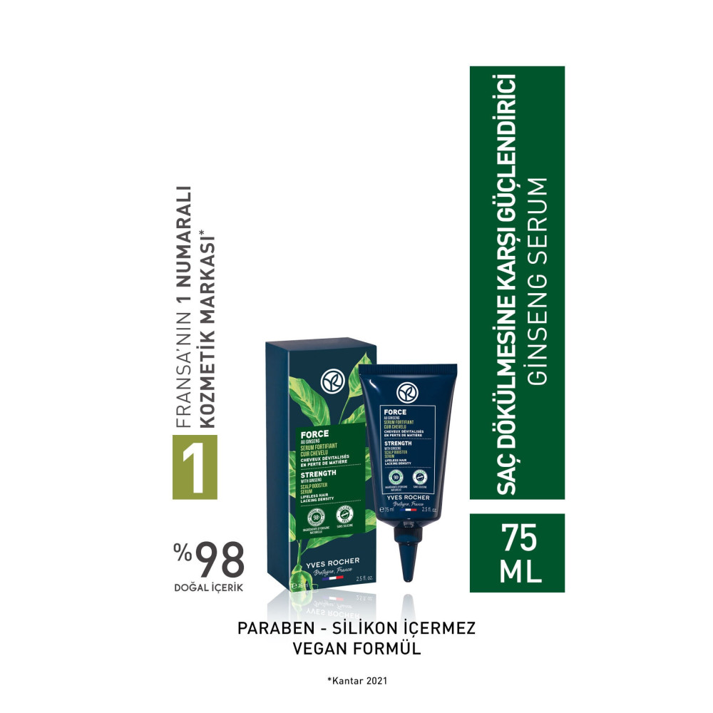 Yves Rocher Saç Dökülmesine Karşı (Anti- Chute) Güçlendirici Ginseng Serum - Vegan-75 ml Saç Bakım Maskeleri & Serumlar & Spreyler Fiyatı