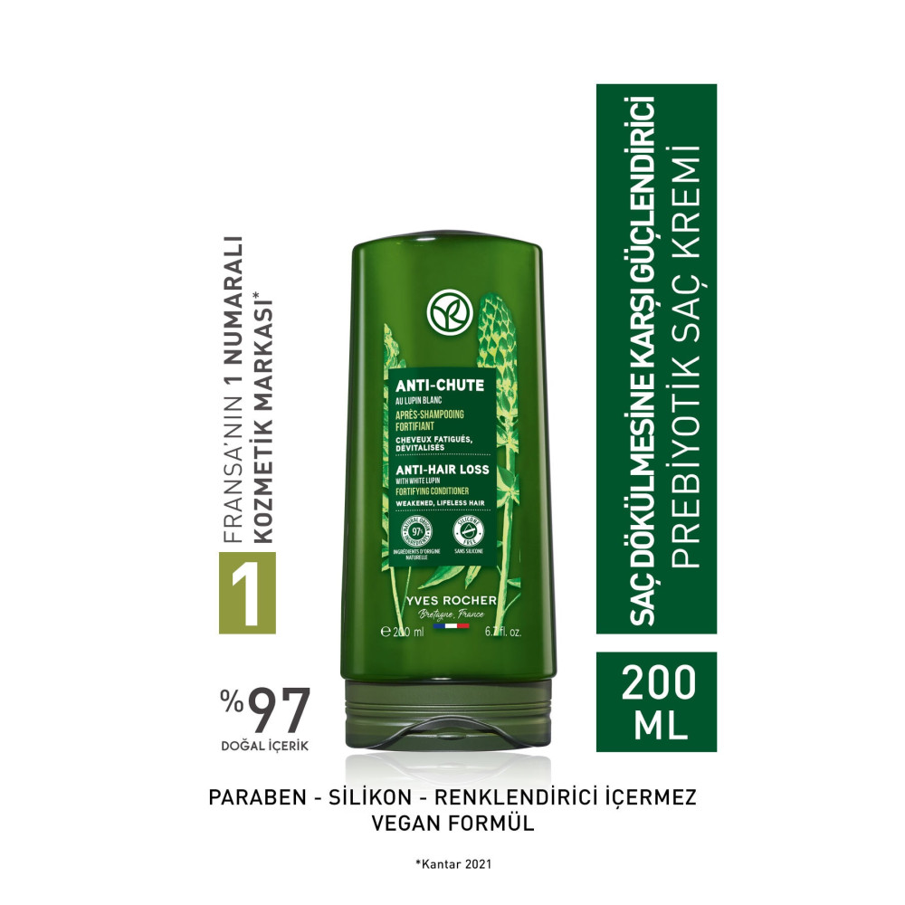 Yves Rocher Saç Dökülmesine Karşı (anti-chute) Güçlendirici Prebiyotik Saç Kremi - Vegan-200 Ml- Şampuan ve Saç Kremi Fiyatı