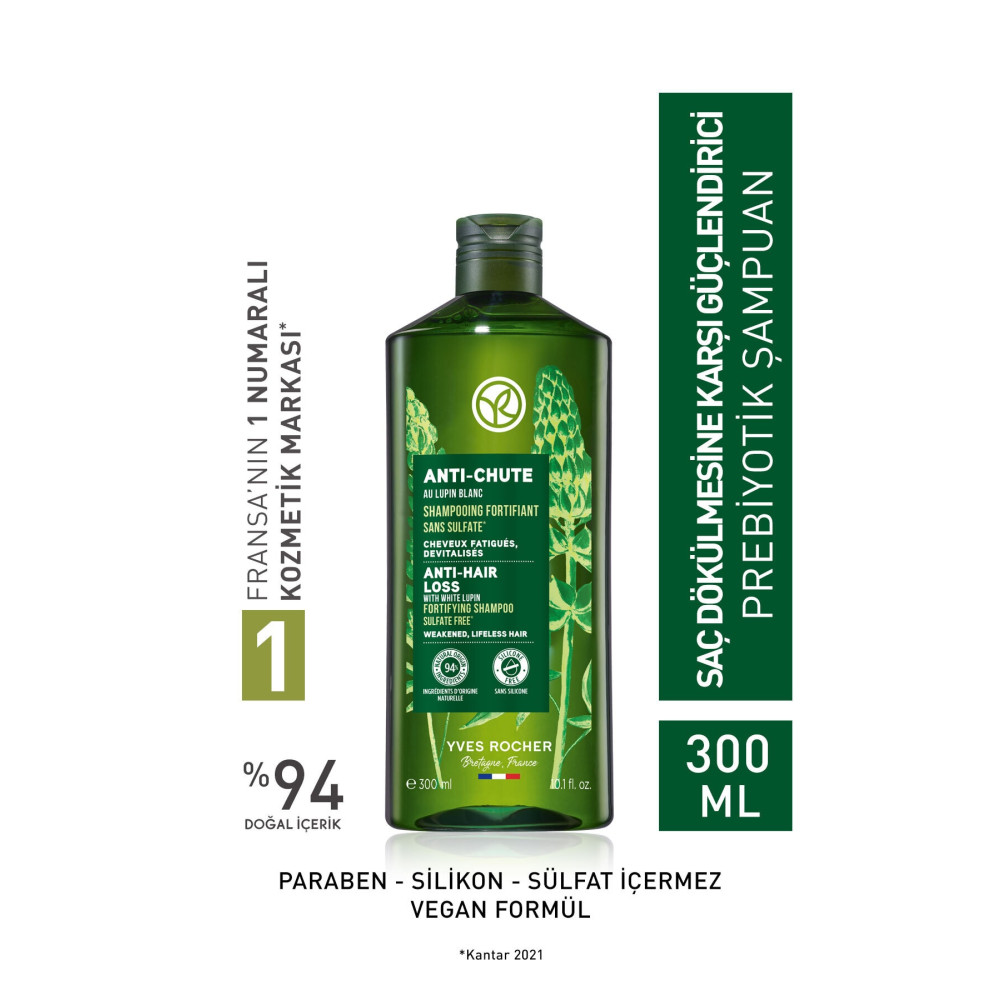 Yves Rocher Saç Dökülmesine Karşı (anti-chute) Güçlendirici Prebiyotik Şampuan - Sülfatsız & Vegan-300 Ml Şampuan ve Saç Kremi Fiyatı