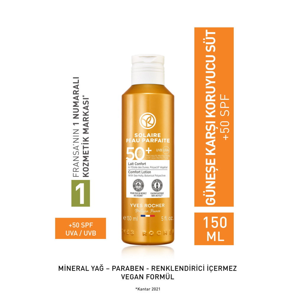 Yves Rocher Spf 50 Güneş Koruyucu Yüz&vücut Losyonu/solaire Peau Parfaite-150 ml Güneş Kremleri ve Losyonları Fiyatı