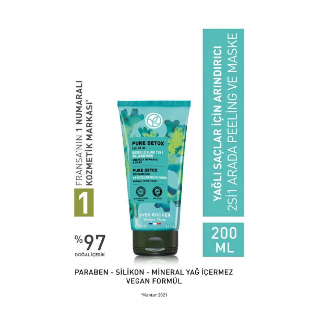 Yves Rocher Yagli Saclar Icin Arindirici 2Si1 Arada Peeling Ve Maske Saç Şekillendirici Sprey Fiyatı