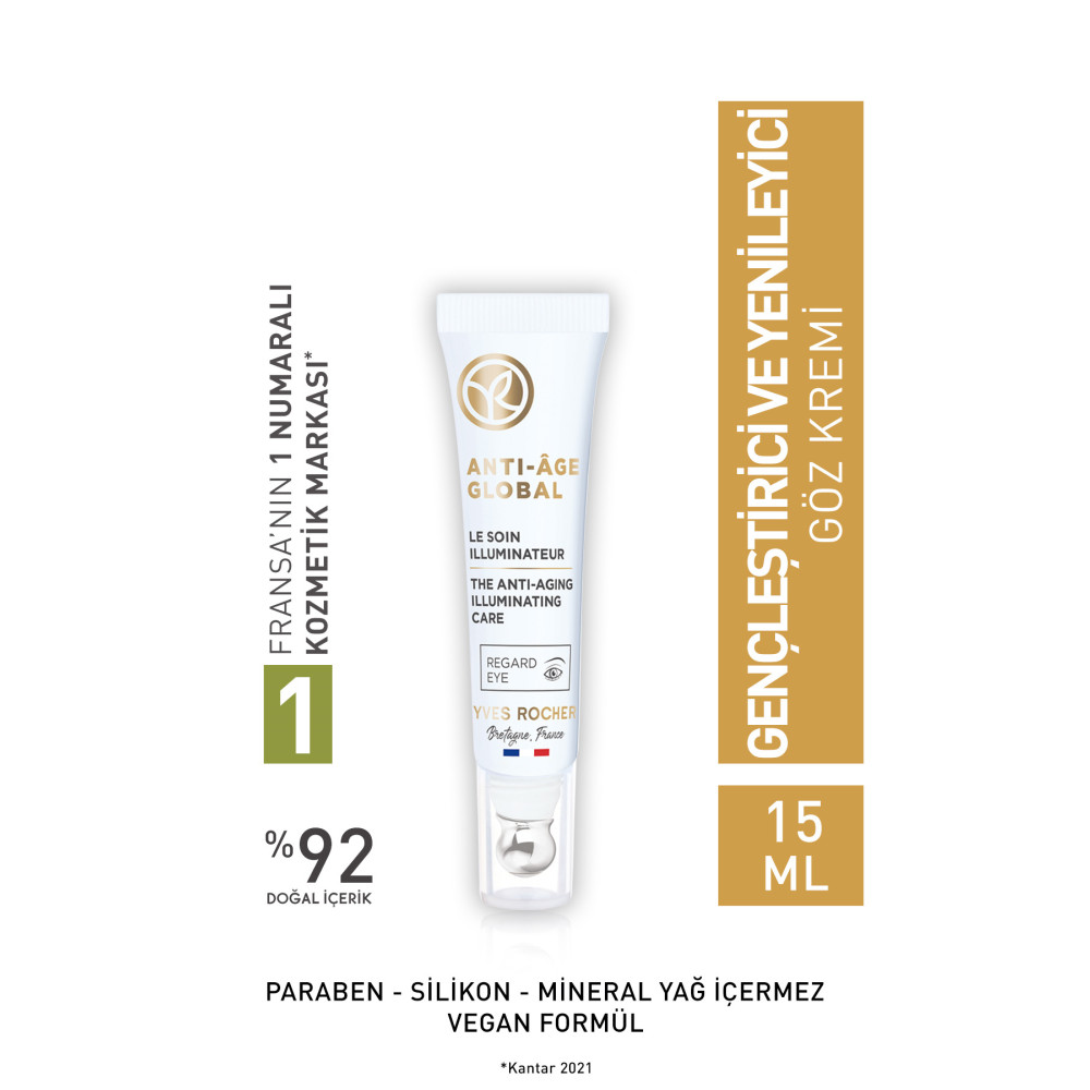 Yves Rocher Yenileyici Yaşlanma Karşıtı Bitkisel Kök Hücre Bakımı Anti-age Global - Kafein&vitamin E - Göz Kremi Göz Kremi Fiyatı