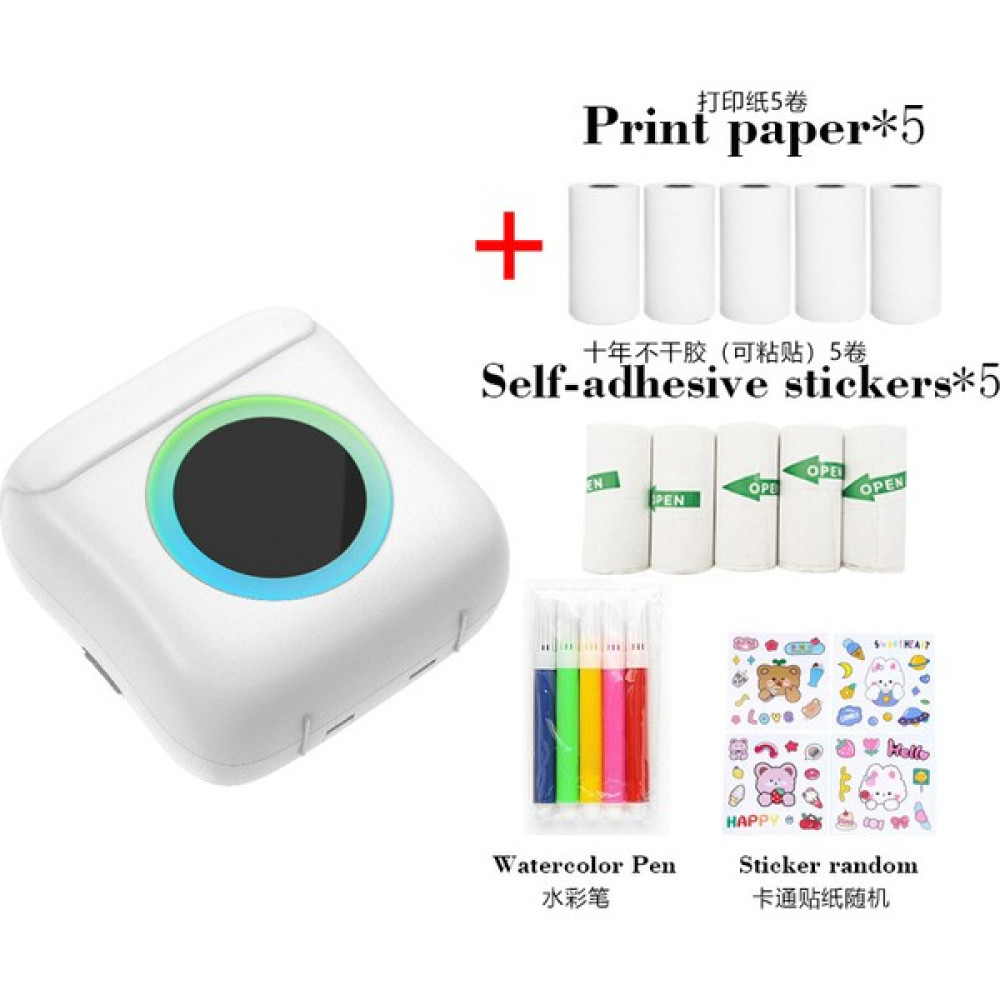 YW-BC Mini Bluetooth Cep Mini Yanlış Başlık Etiketi Küçük Taşınabilir Fotoğraf Etiketi Yazıcısı (Yurt Dışından) - Beyaz - Beyaz Yazıcılar Fiyatı