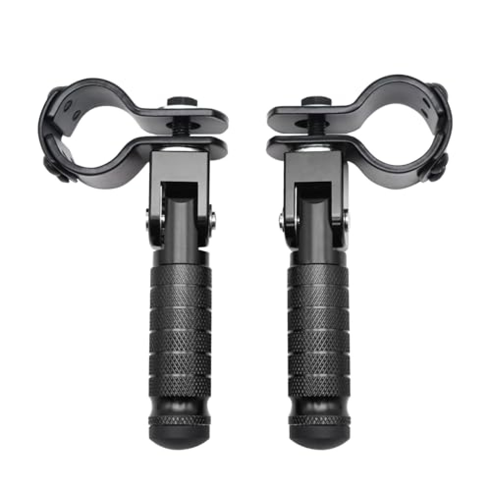 YWLUWEI M8 Motorcycle Foot Rests Motorbike Foldable Foot Pegs Front Footpeg Rear Footpeg Electric Car Anti-Skid Rearsets Folded Footrest Bicycle 90 Degree Fixed Folding Passenger Pedal Supports(Black)