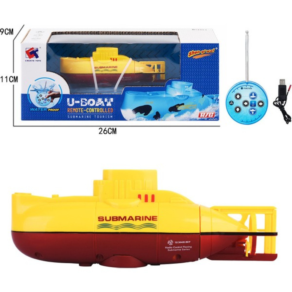YY Store Uzaktan Kumandalı Tekne Oyuncakları Uzaktan Kumandalı Denizaltı Mini Elektrikli Denizaltı Uzaktan Kumandalı Tekne (Yurt Dışından) - Sarı Oyuncak Gemi Fiyatı