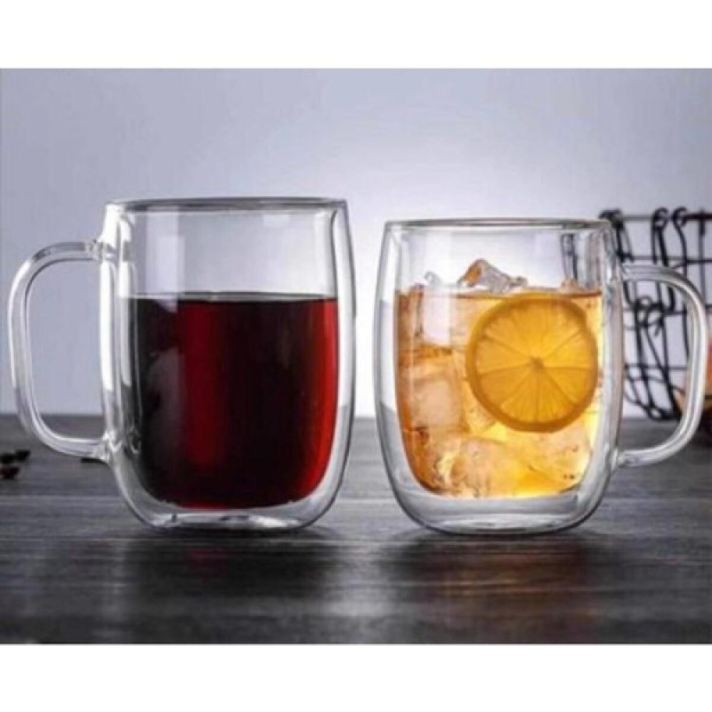 Yz Home Perotti Birer Adet Çift Cidar Cam Kulplu 225-300 ml Bardak Kupa Fincan / Bardak / Kahve Takımı Fiyatı