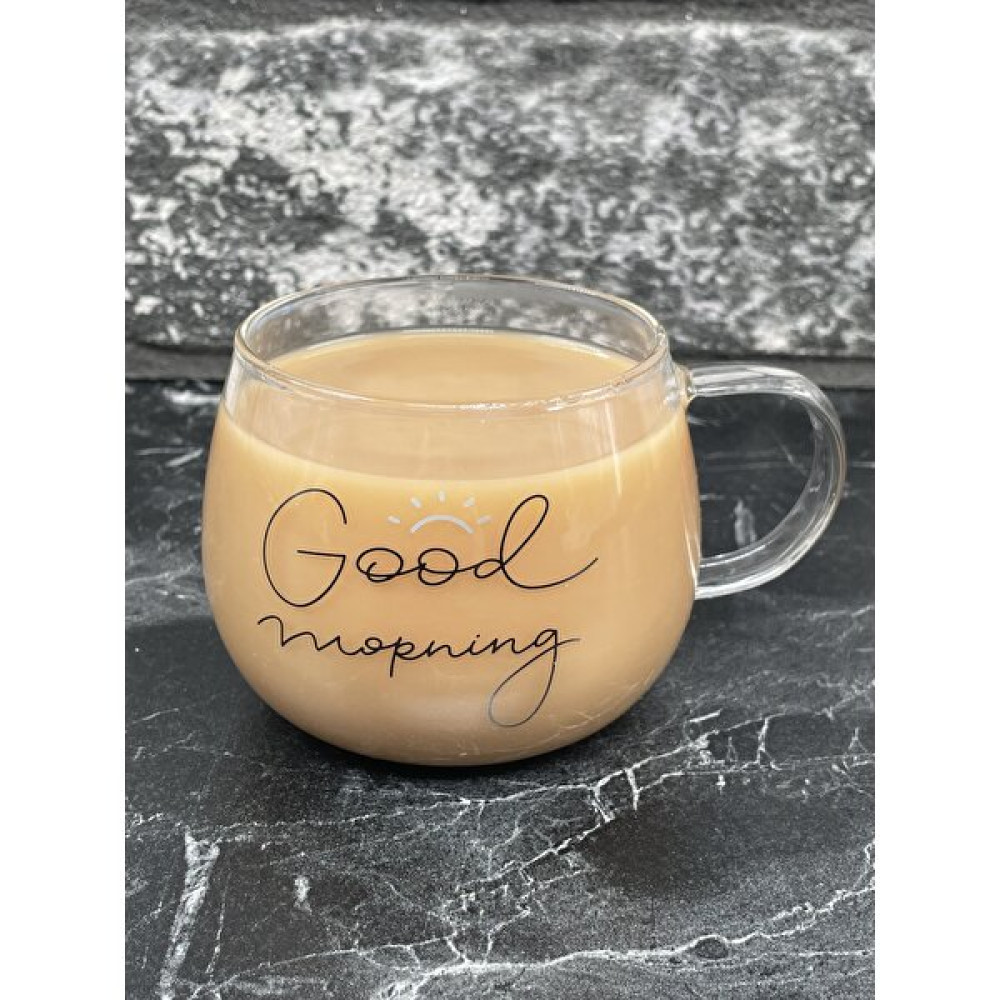 Yz Home Perotti Good Mornıng 400ML Borosilikat Cam Kupa Bardak Sunumluk 1 Adet Fincan / Bardak / Kahve Takımı Fiyatı