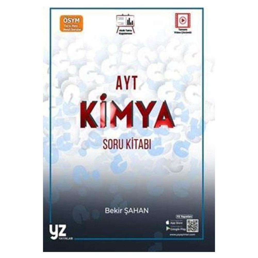 Yz Yayınları YKS AYT Kimya Soru Kitabı Temel Yeterlilik Testi (TYT) Fiyatı