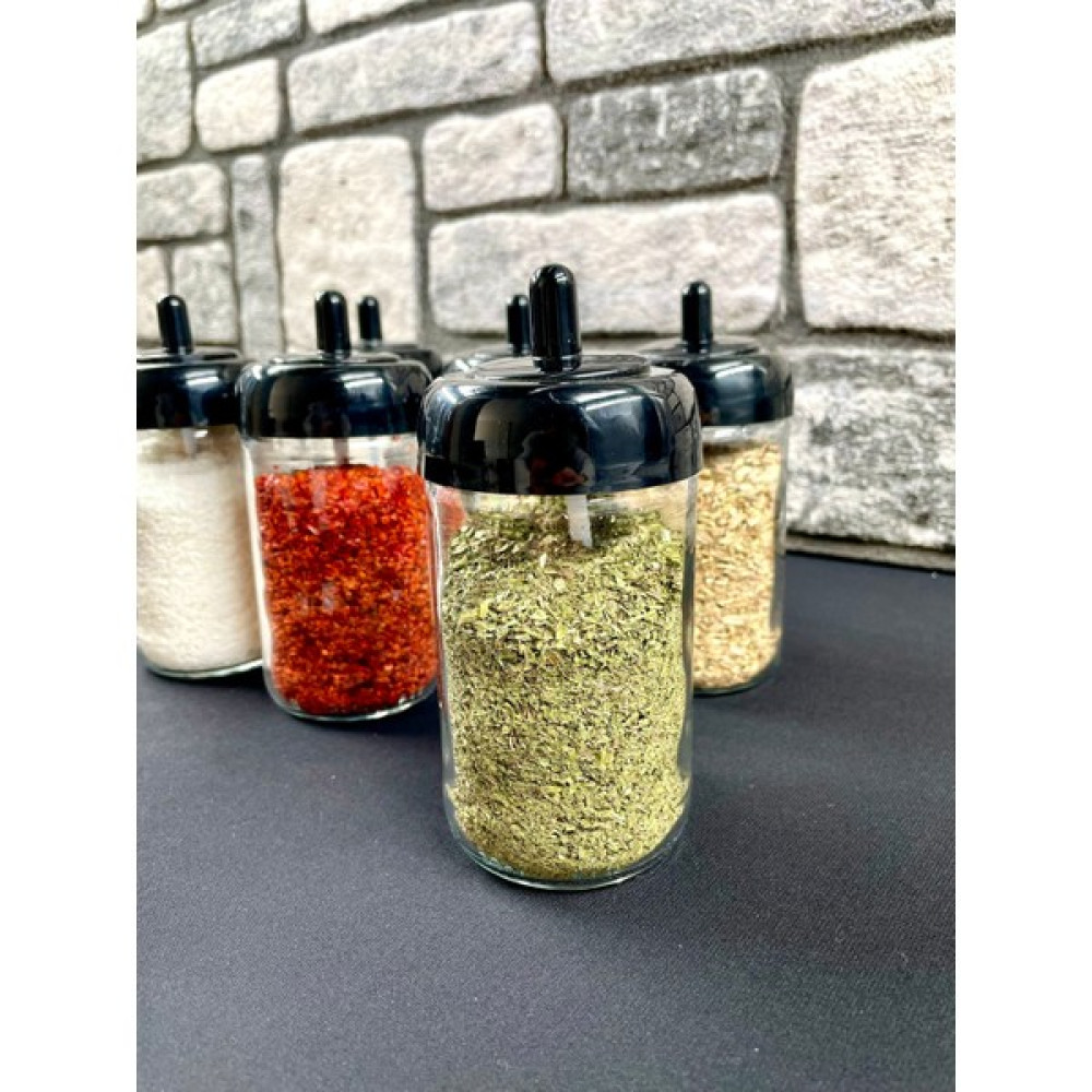 Yzhome 6 Lı Kaşıklı Baharatlık Seti Saklama Kabı 300 ml Cam Kavanoz Baharat Setleri & Baharatlıklar Fiyatı